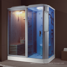 Rectangle steam shower room and sauna room combination